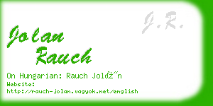 jolan rauch business card